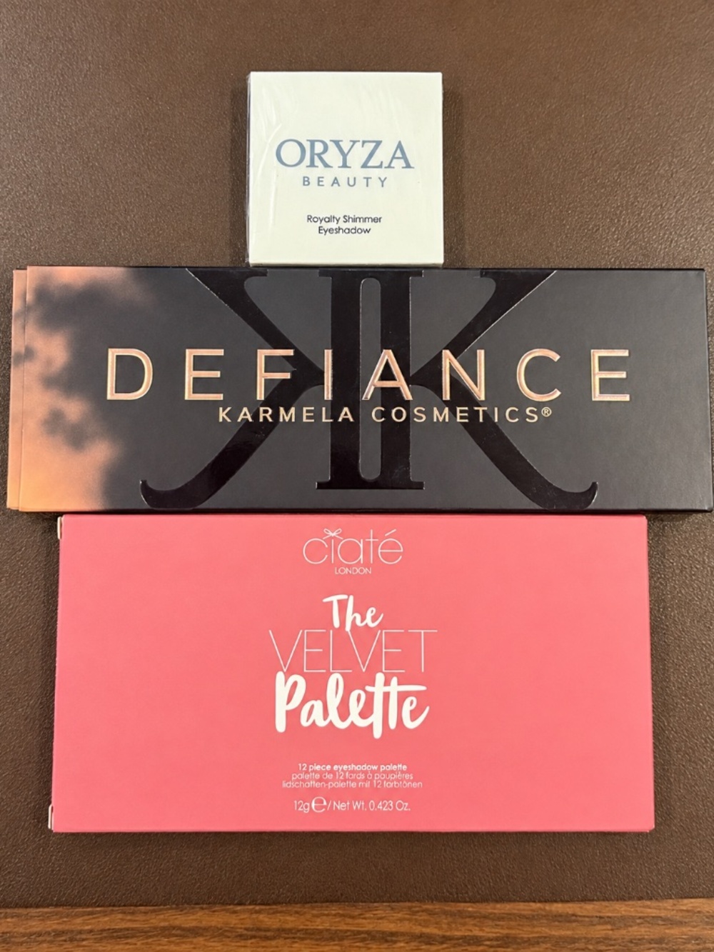 Ciate Defiance Oryza Eyeshadow Palette 3pc Makeup Bundle Neutral Shimmer